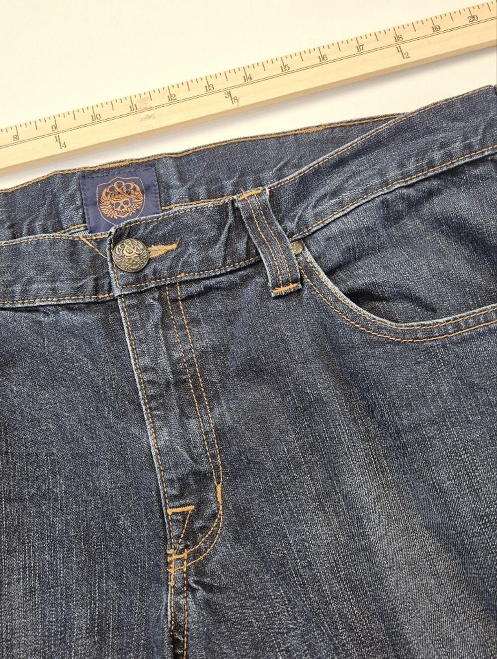 Rock & Republic Rigid Jeans Men’s 38 x 30 Dark Wash Blue Denim - Picture 6 of 12